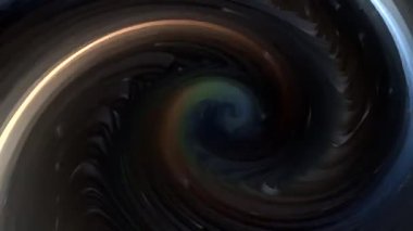 Parlayan neon spiralin soyut animasyon arkaplanı. İpek hipnotik dairesel girdap. 3 boyutlu görüntüleme. 4k animasyon.