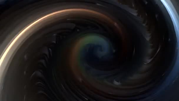 彩色发光霓虹灯螺旋形的动画背景 丝质催眠圆形涡旋 3D渲染 4K动画 — 图库视频影像