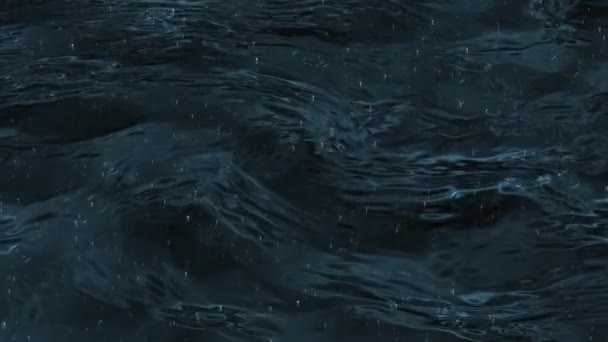 Kruhy Vodě Shora Oživené Pozadí Povrchu Kapaliny Odlišnými Kroužky Víry — Stock video