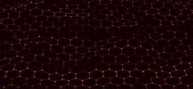 Geleceğin altıgen arka planı. Geleceğin altıgen vektör çizimi. Soyut teknoloji geçmişi. Teknoloji konsepti. Büyük veri. 3d oluşturma