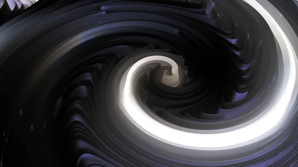 Abstract dark creative background. Smooth silk wavy background in black. Abstract noise dark background. Abstract spiral. Silk hypnotic circular vortex. Glowing whirlpool. 3D rendering