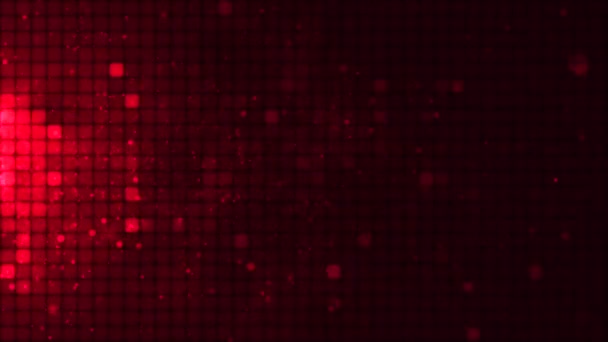 Anotace Jasná Mozaika Anotace Červeného Led Pozadí Body Pohybu Technologické — Stock video