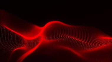 Gelecekçi parçacık dalgası. Soyut teknoloji geçmişi. Büyük veri görselleştirmesi. Üç Boyut.