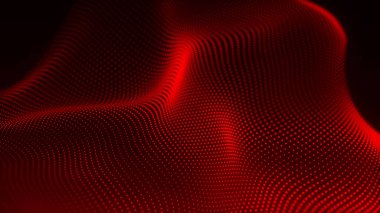 Gelecekçi parçacık dalgası. Soyut teknoloji geçmişi. Büyük veri görselleştirmesi. Üç Boyut.