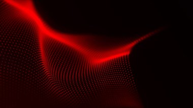 Gelecekçi parçacık dalgası. Soyut teknoloji geçmişi. Büyük veri görselleştirmesi. Üç Boyut.