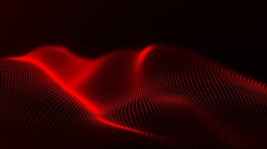 Gelecekçi parçacık dalgası. Soyut teknoloji geçmişi. Büyük veri görselleştirmesi. Üç Boyut.