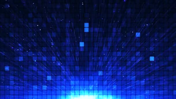 Abstract Bright Mosaic Background Abstract Blue Led Background Rays Motion — Stock Video