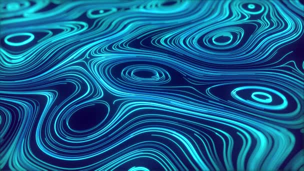 Abstract Animated Topographic Map Background Contour Map Topographic Map Valleys — Stock Video