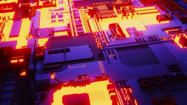 Soyut bilgisayar panosu, teknolojik süreçleri, bilim ve eğitimi tanımlamak için kullanılabilir. Bilgi mühendisliği bileşeni. Dijital dinamik duvar kağıdı olarak kullanılabilir. 3B görüntüleme