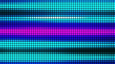 Teknoloji konseptinde renkli mozaik arka plan. Soyut renkli LED kareler. Teknoloji dijital kare çok renkli arka plan. Parlak piksel ızgara arka planı. 3B görüntüleme.