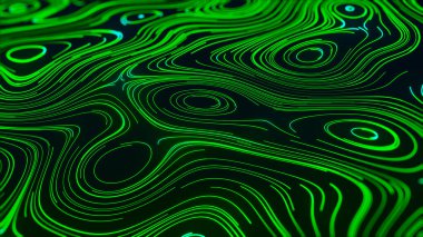 Topoğrafik haritanın soyut arkaplanı. Contour haritası. 3 boyutlu Topografik harita. Vadiler ve dağlar. Coğrafya konsepti. Dalgalı fon. 3d oluşturma
