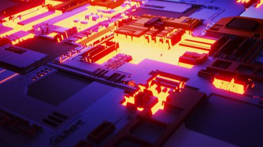 Soyut bilgisayar panosu, teknolojik süreçleri, bilim ve eğitimi tanımlamak için kullanılabilir. Bilgi mühendisliği bileşeni. Dijital dinamik duvar kağıdı olarak kullanılabilir. 3B görüntüleme