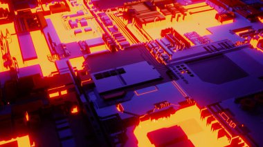 Soyut bilgisayar panosu, teknolojik süreçleri, bilim ve eğitimi tanımlamak için kullanılabilir. Bilgi mühendisliği bileşeni. Dijital dinamik duvar kağıdı olarak kullanılabilir. 3B Vektör illüstrasyonu