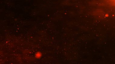 Işıldayan, parlak parçacıklar bir çizgi oluşturup dalga akışı oluşturuyorlar. Duman bulutları ve parçacık arkaplanı. Karanlık gökyüzünde bulutlu parçacık hareketi. Karanlık arka planda uzayda fütürist ışıltı. 3B görüntüleme.