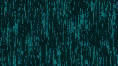 Teknoloji konseptinde turkuaz mozaik arka plan. Soyut yeşil LED kareler. Teknoloji dijital kare turkuaz renk arkaplanı. Yeşil piksel ızgara arka planı. Vektör illüstrasyonu