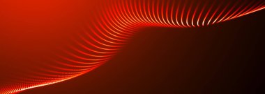 Soyut dijital parçacık dalgası. Teknoloji geçmişi. Gelecekçi nokta dalgası. Ağ bağlantısı yapısı. Sunum tasarım arka planı. Teknoloji ya da bilim afişi. 3d oluşturma