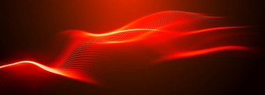 Soyut dijital parçacık dalgası. Teknoloji geçmişi. Gelecekçi nokta dalgası. Ağ bağlantısı yapısı. Sunum tasarım arka planı. Teknoloji ya da bilim afişi. 3d oluşturma