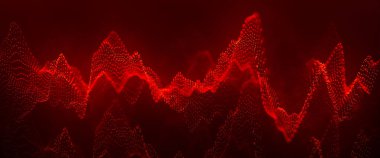 Gelecekçi parçacık dalgası. Soyut teknoloji geçmişi. Büyük veri görselleştirmesi. Dengeleyici dalga. Üç Boyut.