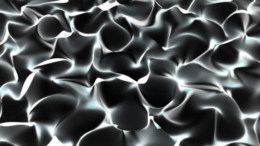 Gelecekçi parçacık dalgası. Soyut teknoloji geçmişi. Büyük veri görselleştirmesi. Vektör illüstrasyonu.