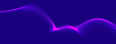 Soyut dijital parçacık dalgası. Teknoloji geçmişi. Gelecekçi nokta dalgası. Ağ bağlantısı yapısı. Sunum tasarım arka planı. Teknoloji ya da bilim afişi. 3d oluşturma