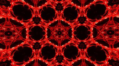 Soyut güzel çok renkli kaleydoskop arkaplanı. Psikedelik mavi geometrik şekiller. Güzel çok renkli kaleydoskopik doku. Eşsiz kaleydoskop tasarımı.