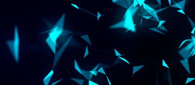 Renkli çokgen boşluk. Bağlantı noktaları ve çizgi yapısı. Dijital arka plan. Veri teknolojisi ve bilimsel çizim. Vektör çizimi. Geniş Ekran.