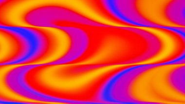 Soyut renkli neon gradyan arkaplan. Dinamik 3 boyutlu arka plan, pürüzsüz soyut şekiller, parlak kırmızı ve turuncu gradyanlar, yumuşak ışıklandırma. Çok renkli bulanık geçiş dönemi. Pankart için, poster için