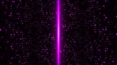 Fütürist parçacık noktalı çizgiler. Teknoloji geçmişi. Soyut dijital parçacık dalgası. Ağ bağlantısı yapısı. 3B Vektör illüstrasyonu.