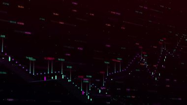 Büyüyen iş büyümesi ve hisse senetlerinin sanal holografik grafiği. Geliştirme, planlama ve strateji, borsa, ticari ilerleme, motivasyon veya başarı kavramı, fırsatlar, zorluklar ve işyeri