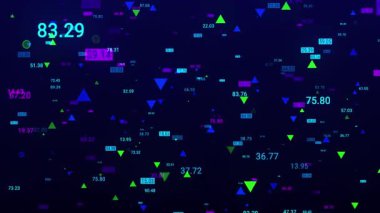 İletişim ağı konsepti. Dijital dönüşüm. Mühendislik, teknoloji simgeleriyle kodlama, numaralar ve ikili kod, büyük veriler. Veri akışı bilgisi. Dijital iletişim konsepti. 4k animasyon.