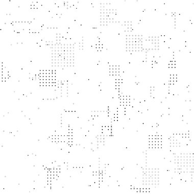 Siyah beyaz soyut dijital kalıplar. Teknolojik ikili arkaplan. Soyut elektronik devre kartı. Dijital geometrik arkaplan. Tekno noktalar vektör soyutlaması