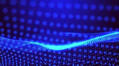 Dinamik ve büyüleyici mavi dalga desenleri, ışık, enerji ve sanatsal ifade, enerji ve yenilik hissi uyandırıyor. 4K canlandırması