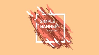 Soyut suluboya arka plan. Modern sanat soyut afişi. Renkli fırça çizgileri olan metin için vektör kare çerçeve