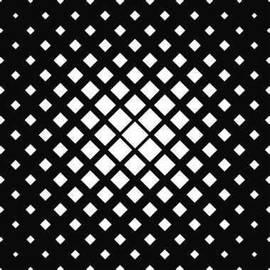 Siyah ve beyaz kareli, soyut geometrik arkaplan. Vektör illüstrasyonu uzayda derinlik, ritim ve dinamik hareket hissi yaratır