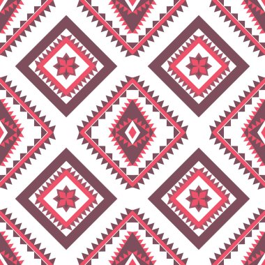 Geometrik etnik kalıp kare üçgen köşegen süsleme tasarımı giysi kumaşı baskı, el işi, nakış, halı, perde, batik, duvar kağıdı ambalajı, vektörsüz