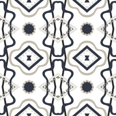 Geometrik etnik kalıp kare üçgen köşegen süsleme tasarımı giysi kumaşı baskı, el işi, nakış, halı, perde, batik, duvar kağıdı ambalajı, vektörsüz