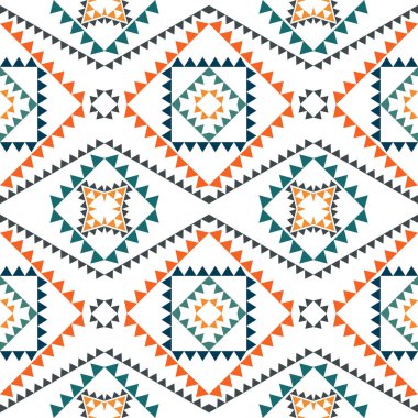 Geometrik etnik kalıp kare üçgen köşegen süsleme tasarımı giysi kumaşı baskı, el işi, nakış, halı, perde, batik, duvar kağıdı ambalajı, vektörsüz