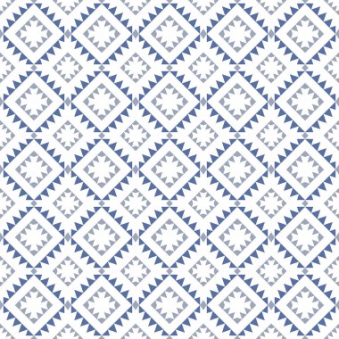 Geometrik etnik kalıp kare üçgen köşeli süs tasarımı kumaş baskı, el işi, nakış, halı, perde, batik, duvar kağıdı ambalajı, vektör çizimi