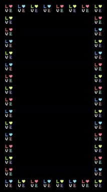 Animasyon dikey romantik pikseller