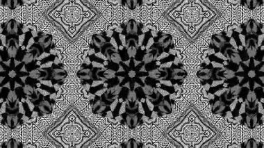 Siyah ve beyaz çiçek Dürbünü desen