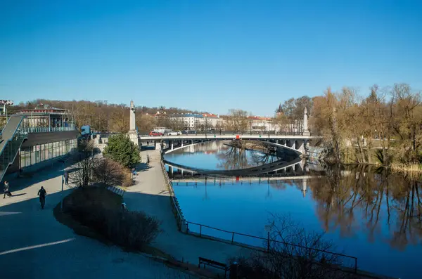 Tartu Tartu County Estonia 21Apr2024 Tartu Rahu Tartu Peace Bridge Imagen de stock