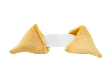 İçinde boş bir kağıt parçasıyla şans kurabiyesi açtı, bir 