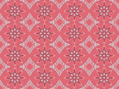 Geleneksel Ikat, etnik soyut sanat. Halk nakışı ve Meksika tarzı. Aztek geometrik sanat süsü baskısı.
