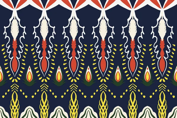 Ikat 민족적 Folk Embroidery 그리고 멕시코 스타일 아스텍 기하학적 인쇄물 — 스톡 사진