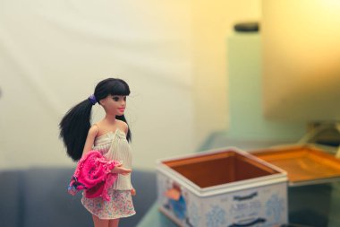 Bangkok, Tayland, 2 Kasım 2021-Barbie oyuncak bebek.