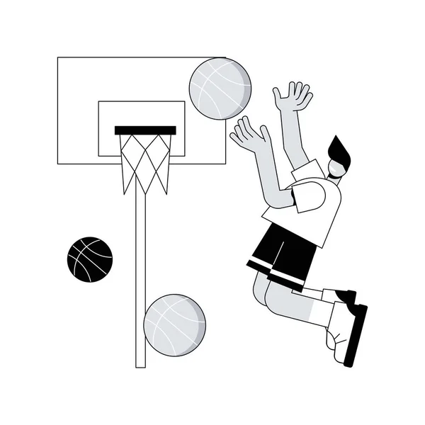 Basketball Abstract Concept Vector Illustration Liga Campeonato Jugador Juego Red — Archivo Imágenes Vectoriales