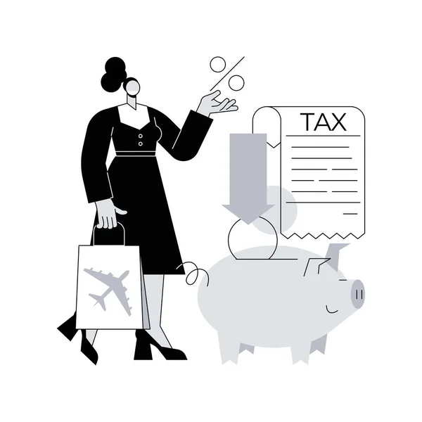 Steuerfreie Dienstleistungen Abstraktes Konzept Vektor Illustration Mwst Freier Handel Rückerstattung — Stockvektor