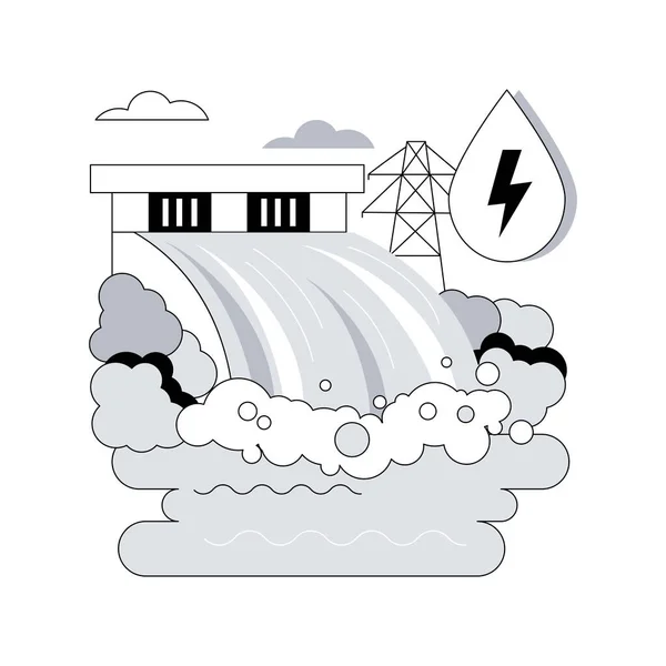 Hipoenergetyka Abstrakcyjna Ilustracja Wektora Koncepcji Energia Wodna Energia Wodna Odnawialne — Wektor stockowy