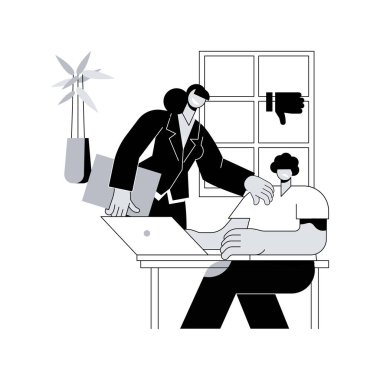 Cinsel taciz soyut konsept vektör çizimi. cinsel zorbalık, anormal iş ilişkisi, taciz ve saldırı, taciz ilişkileri, çevrimiçi sosyal etkileşimler soyut metafor.