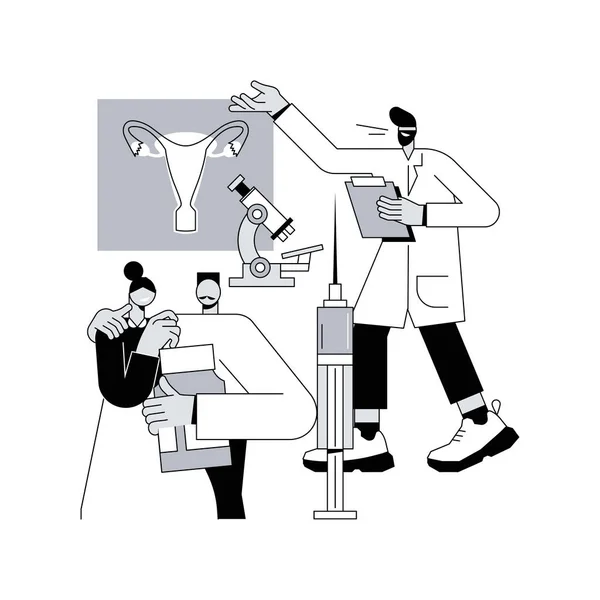 Techniques Procréation Assistée Illustration Vectorielle Abstraite Procédures Infertilité Ovules Femmes — Image vectorielle